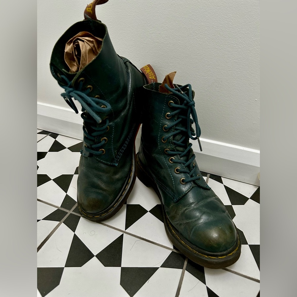 Bottes Dr. Martens vintage vert Forest